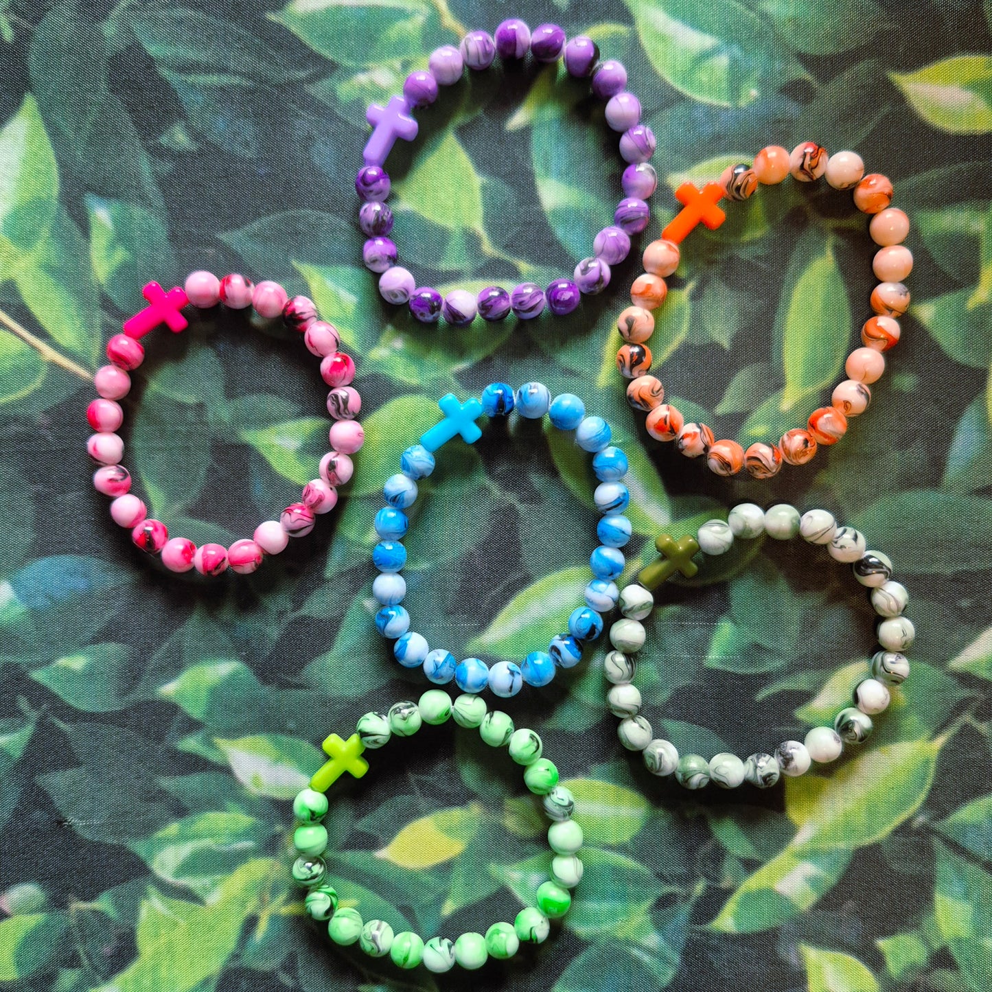 Cross Beaded Bracelet