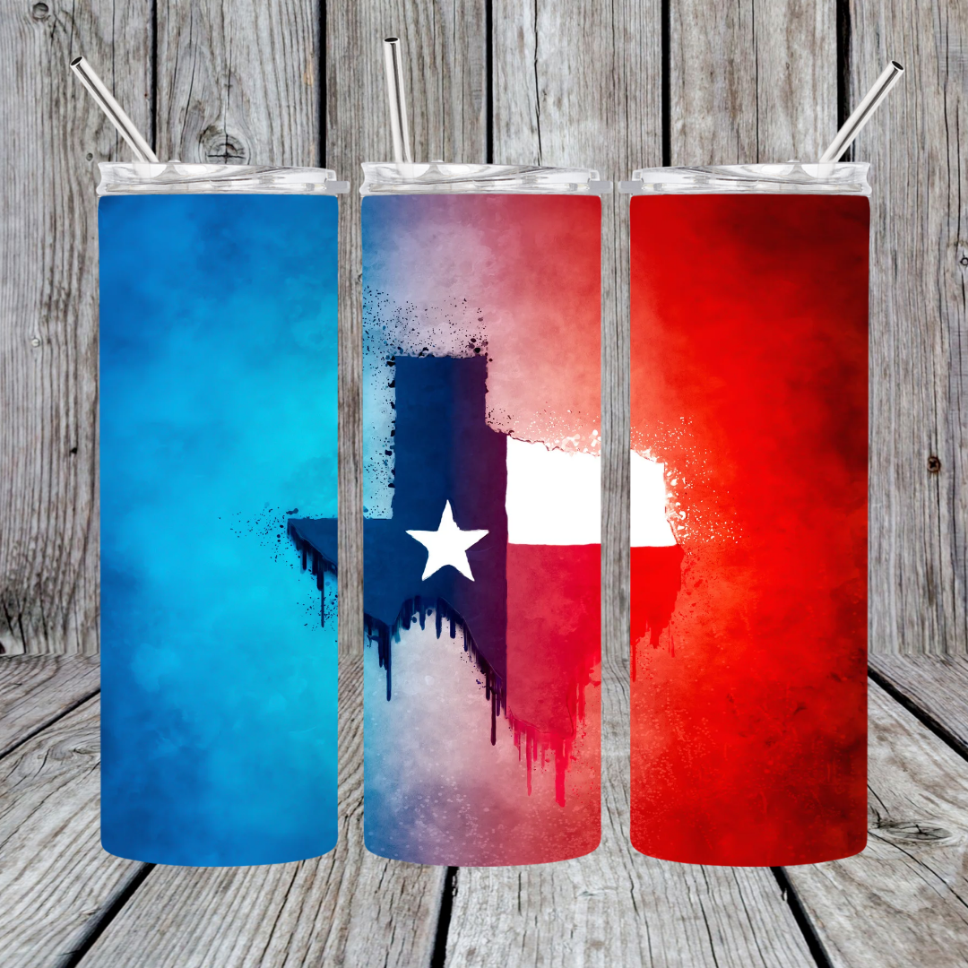 Texas Red & Blue Tumbler