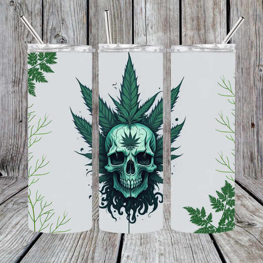 White 420 Skull