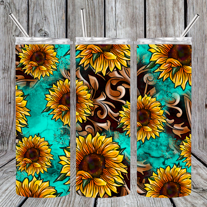 Tooled Leather & Sunflowers