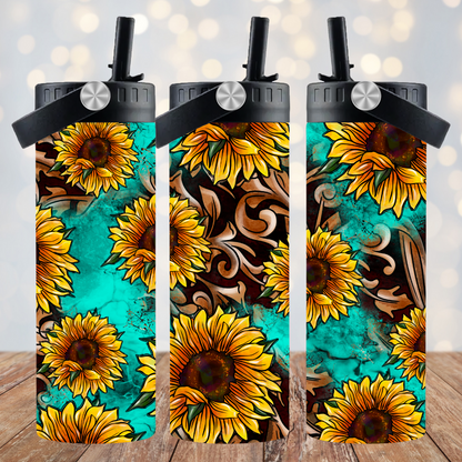 Tooled Leather & Sunflowers