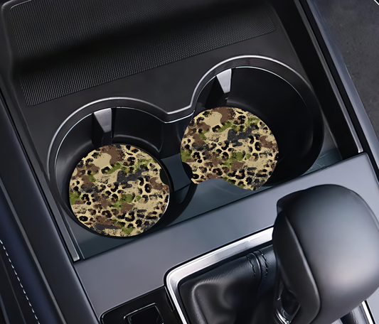 Camo (with Leopard) Car Coasters