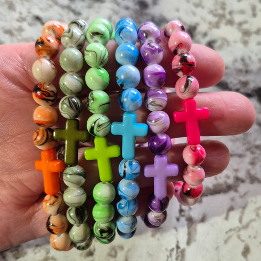 Cross Beaded Bracelet