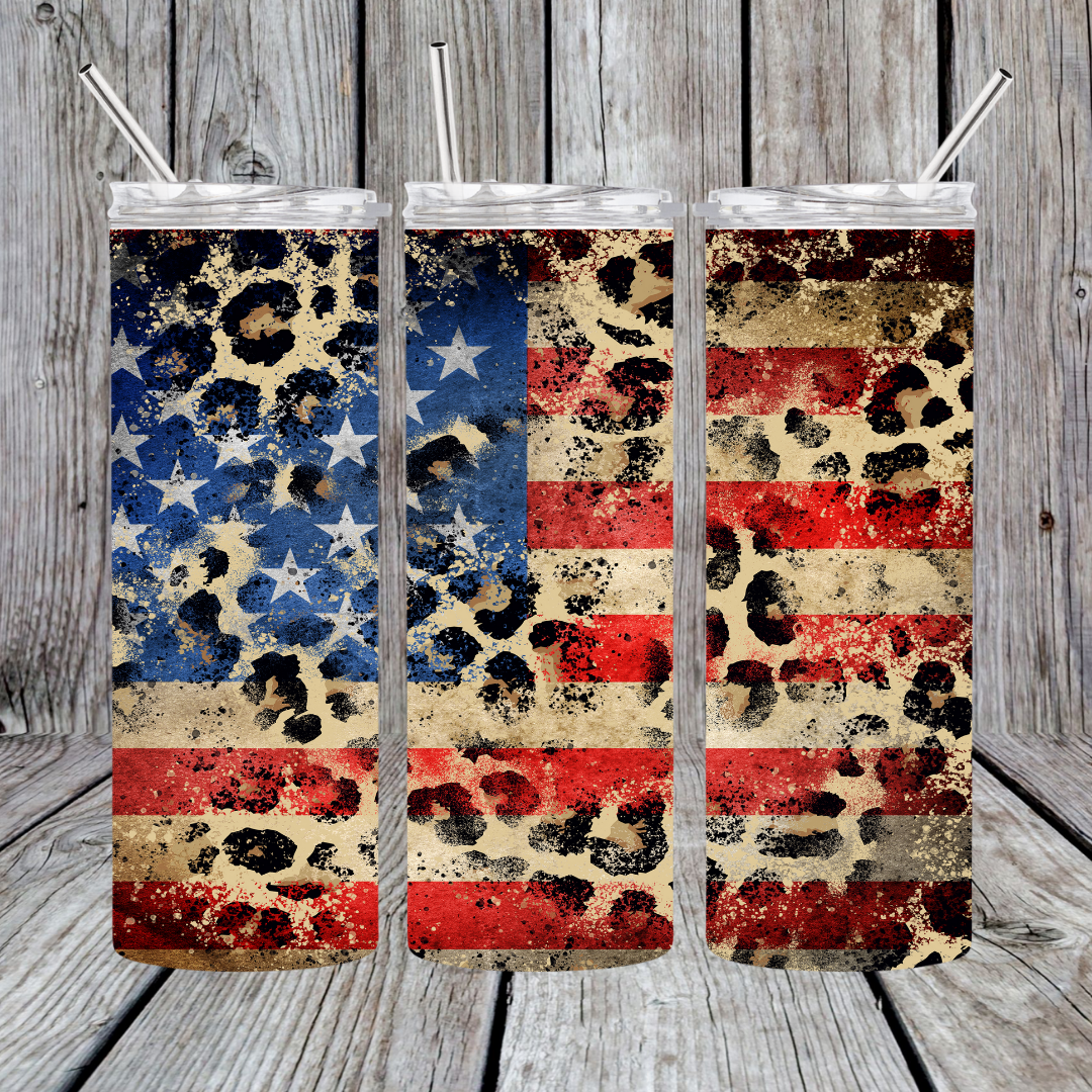 Leopard American Flag