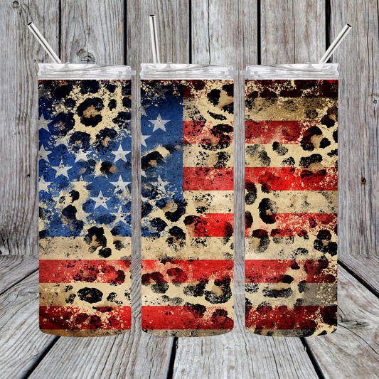 Leopard American Flag